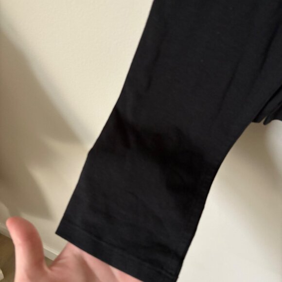 Lululemon Classic Fit Cotton-Linen Blend Mockneck Long-Sleeve T-Shirt Black - Picture 6 of 9